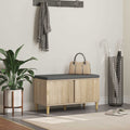 Flurbank mit Kissen mit Speicher Sonoma-Eiche 80 x 38 x 46 cm