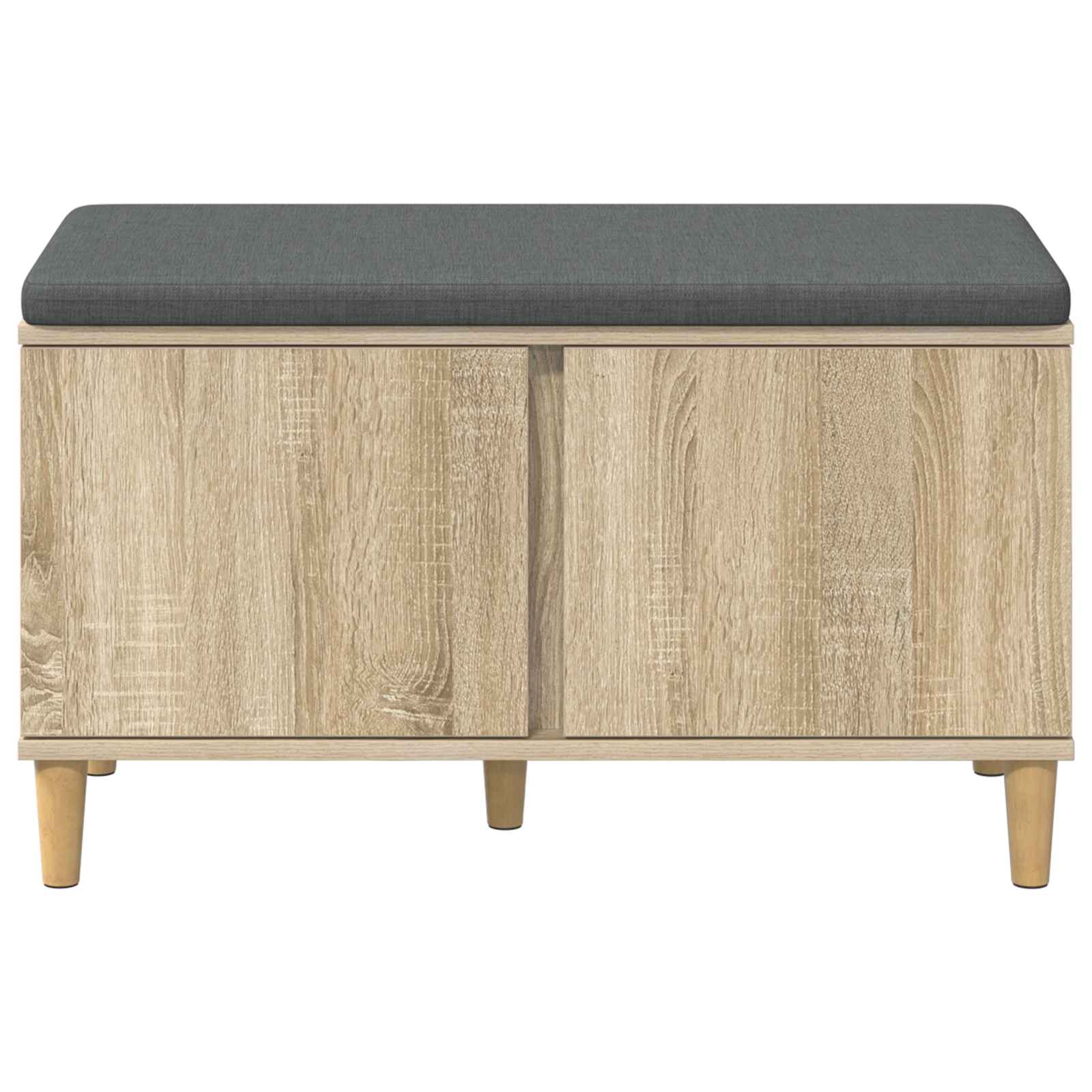 Flurbank mit Kissen mit Speicher Sonoma-Eiche 80 x 38 x 46 cm