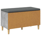 Flurbank mit Kissen mit Speicher Betongrau 80 x 38 x 46 cm