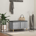 Flurbank mit Kissen mit Speicher Graues Sonoma 80 x 38 x 46 cm