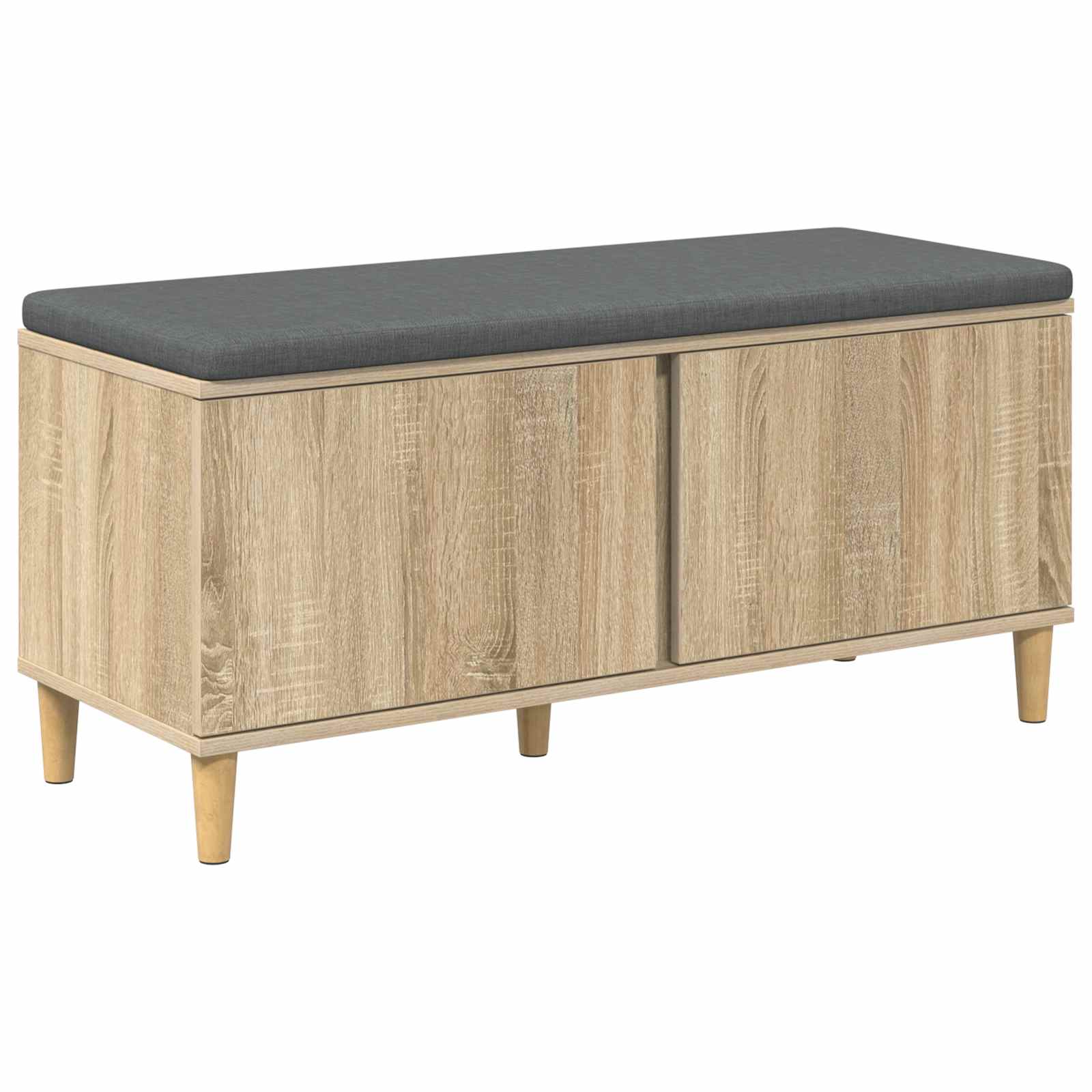 Flurbank mit Kissen mit Speicher Sonoma-Eiche 100 x 38 x 46 cm
