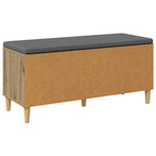 Flurbank mit Kissen mit Speicher Artisan-Eiche 100 x 38 x 46 cm