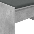 Flurbank mit Kissen Beton Grau 63 x 38 x 40 cm
