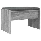 Flurbank mit Kissen Graues Sonoma 63 x 38 x 40 cm