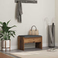 Flurbank mit Kissen Altholz 63 x 38 x 40 cm