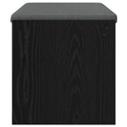 Flurbank mit Kissen Schwarz Eichen-Optik 83 x 38 x 40 cm