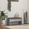 Flurbank mit Kissen Graues Sonoma 83 x 38 x 40 cm