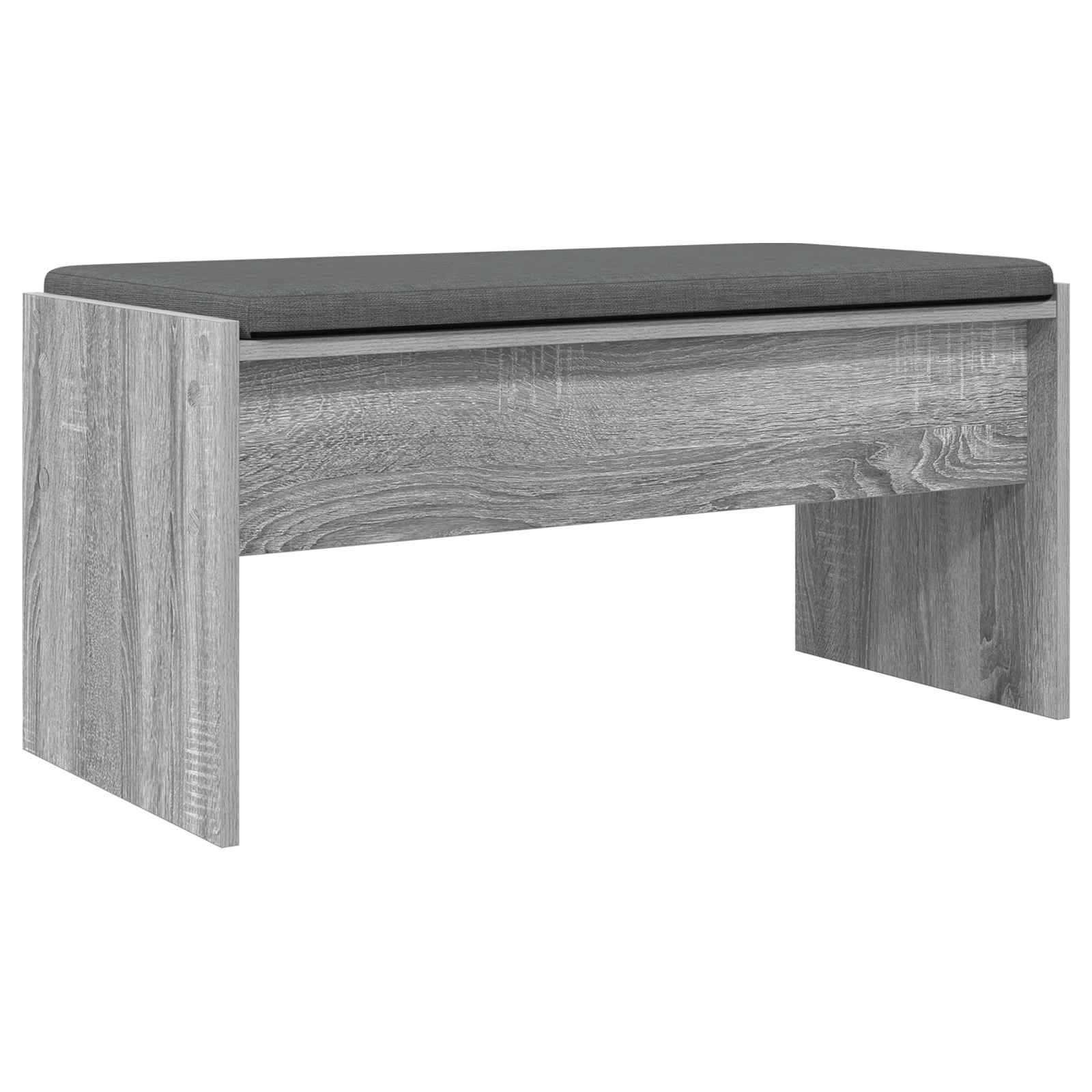 Flurbank mit Kissen Graues Sonoma 83 x 38 x 40 cm