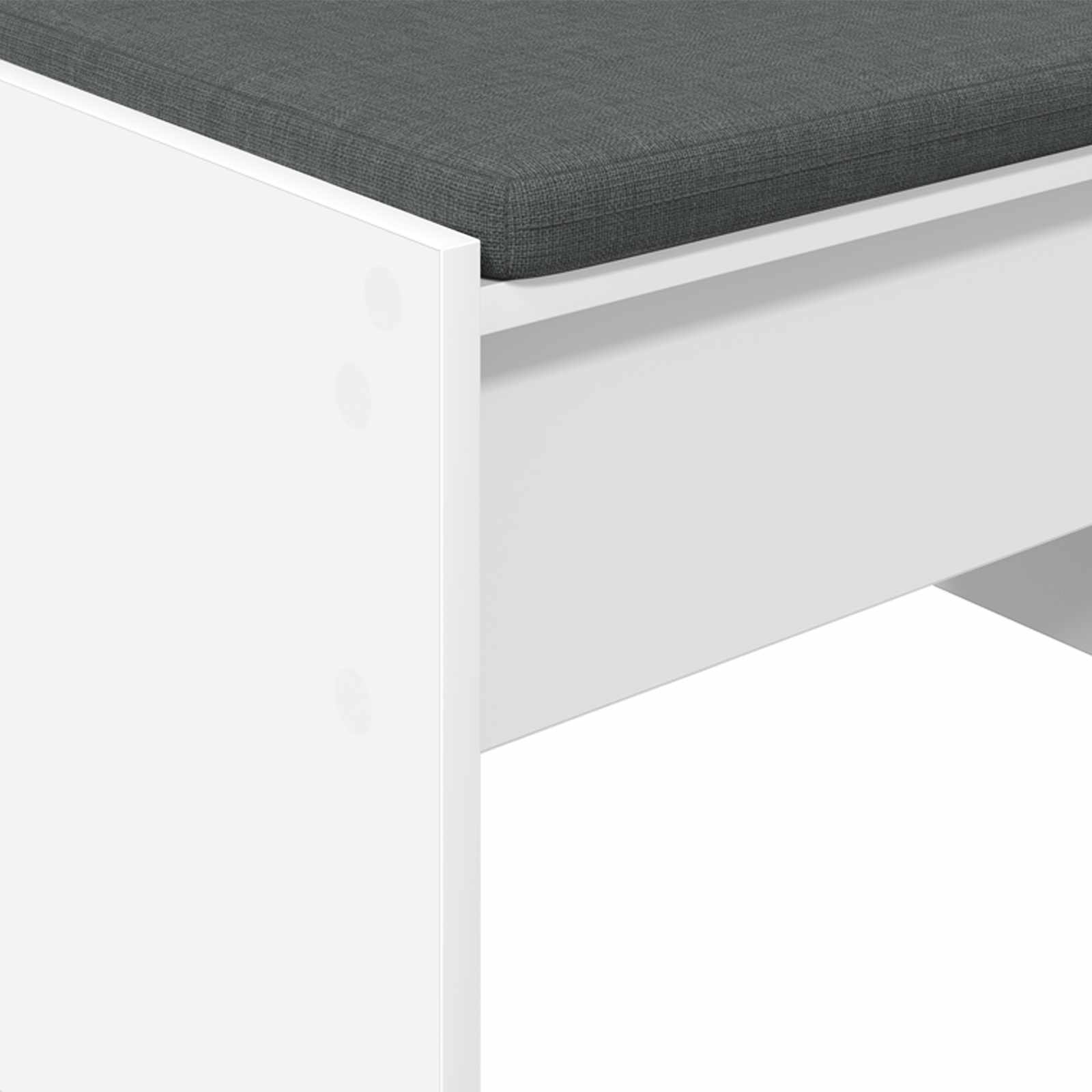 Flurbank mit Kissen Weiß 103 x 38 x 40 cm