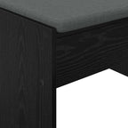Flurbank mit Kissen Schwarz Eichen-Optik 103 x 38 x 40 cm