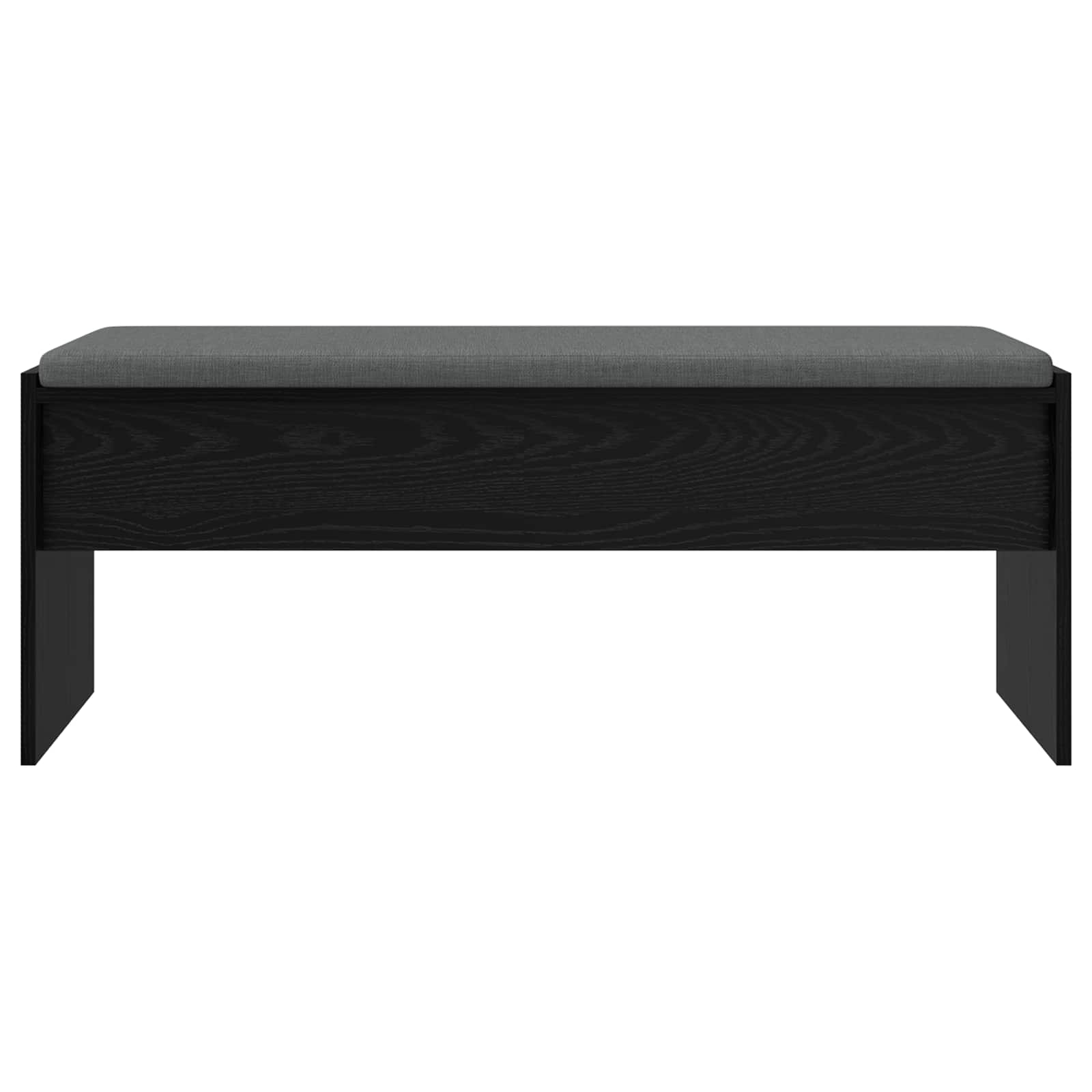 Flurbank mit Kissen Schwarz Eichen-Optik 103 x 38 x 40 cm