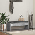 Flurbank mit Kissen Beton Grau 103 x 38 x 40 cm