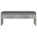 Flurbank mit Kissen Beton Grau 103 x 38 x 40 cm