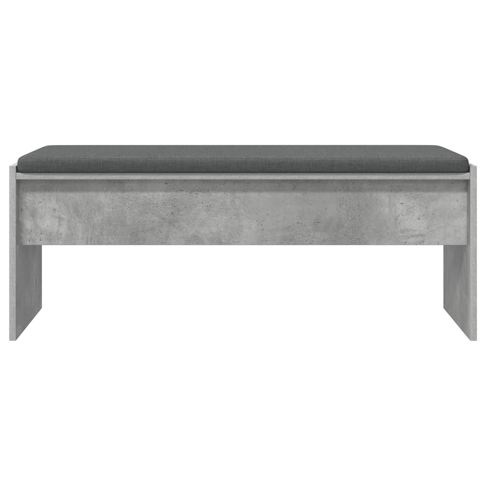 Flurbank mit Kissen Beton Grau 103 x 38 x 40 cm