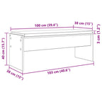 Flurbank mit Kissen Altholz 103 x 38 x 40 cm