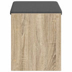 Flurbank mit Kissen mit Regal Sonoma-Eiche 63 x 38 x 45 cm