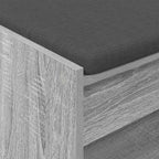 Flurbank mit Kissen mit Regal Graues Sonoma 63 x 38 x 45 cm