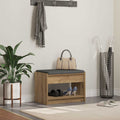 Flurbank mit Kissen mit Regal Artisan-Eiche 63 x 38 x 45 cm