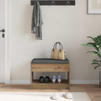Flurbank mit Kissen mit Regal Artisan-Eiche 63 x 38 x 45 cm