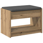 Flurbank mit Kissen mit Regal Artisan-Eiche 63 x 38 x 45 cm