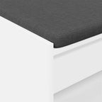 Flurbank mit Kissen mit Regal mit Speicher Weiß 83 x 38 x 45 cm
