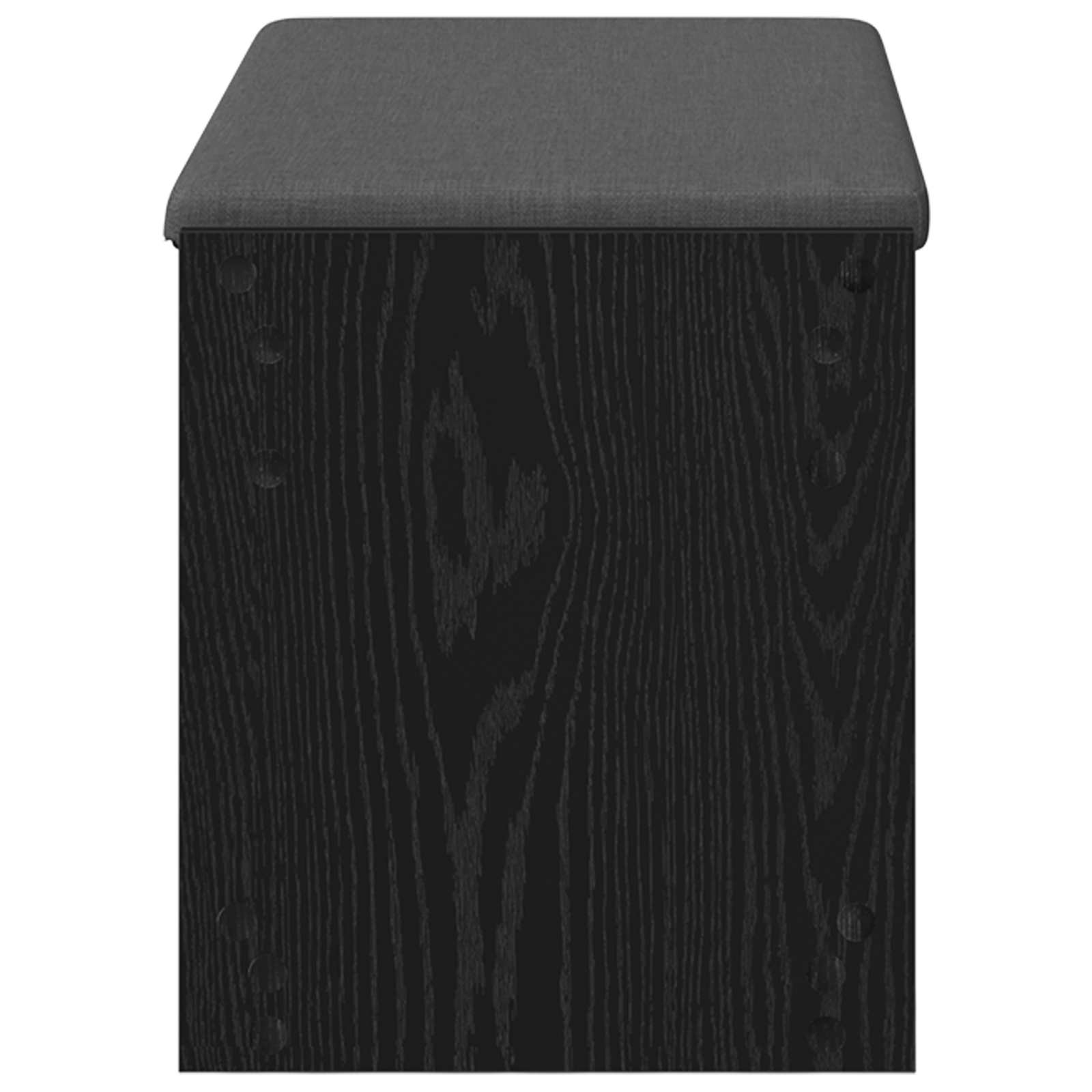 Flurbank mit Kissen mit Regal Schwarze Eiche 83 x 38 x 45 cm