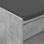 Flurbank mit Kissen mit Regal Betongrau 83 x 38 x 45 cm
