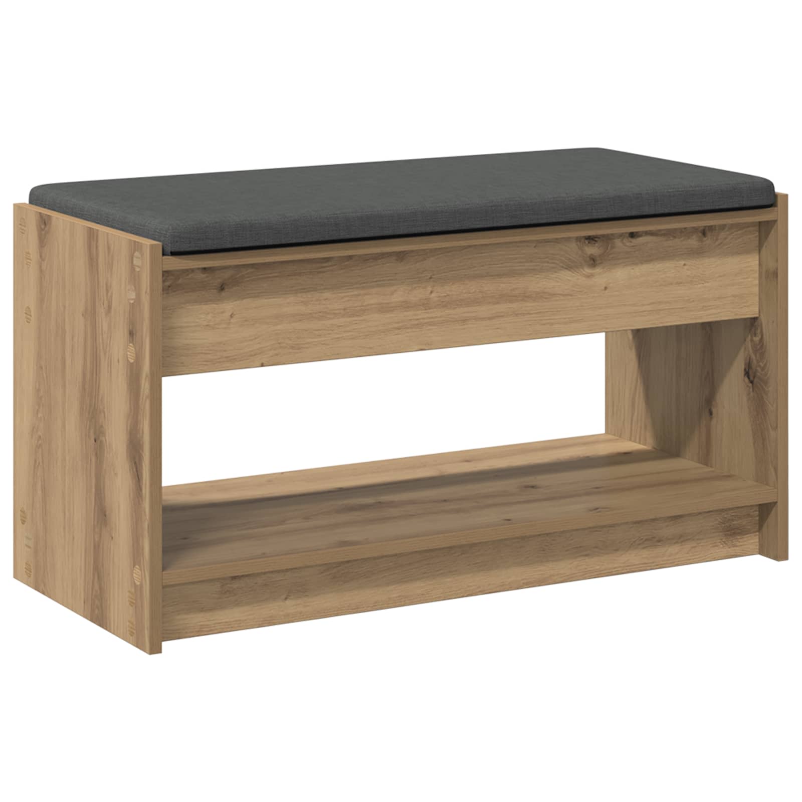 Flurbank mit Kissen mit Regal Artisan-Eiche 83 x 38 x 45 cm