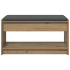 Flurbank mit Kissen mit Regal Artisan-Eiche 83 x 38 x 45 cm