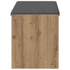 Flurbank mit Kissen mit Regal Artisan-Eiche 83 x 38 x 45 cm