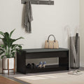 Flurbank mit Kissen mit Regal Schwarze Eiche 103 x 38 x 45 cm