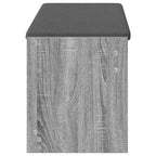 Flurbank mit Kissen mit Regal Graues Sonoma 103 x 38 x 45 cm