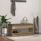 Flurbank mit Kissen mit Regal Artisan-Eiche 103 x 38 x 45 cm