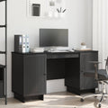 Schreibtisch Schwarz Holzwerkstoff 142,5 x 50 x 75 cm