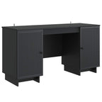 Schreibtisch Schwarz Holzwerkstoff 142,5 x 50 x 75 cm