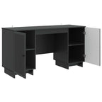 Schreibtisch Schwarz Holzwerkstoff 142,5 x 50 x 75 cm