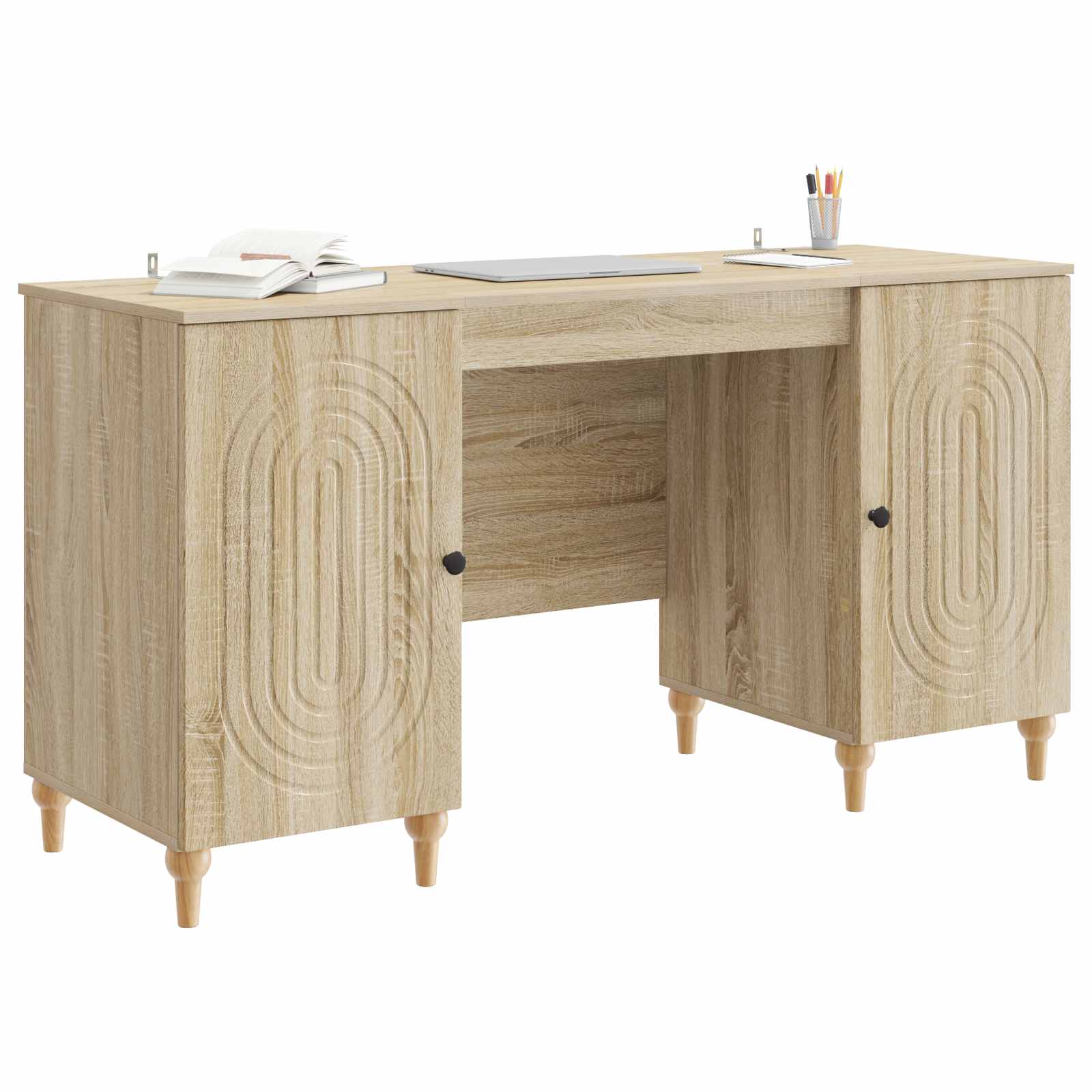 Schreibtisch mit Regal Sonoma 142,5 x 50 x 75 cm Holzwerkstoff