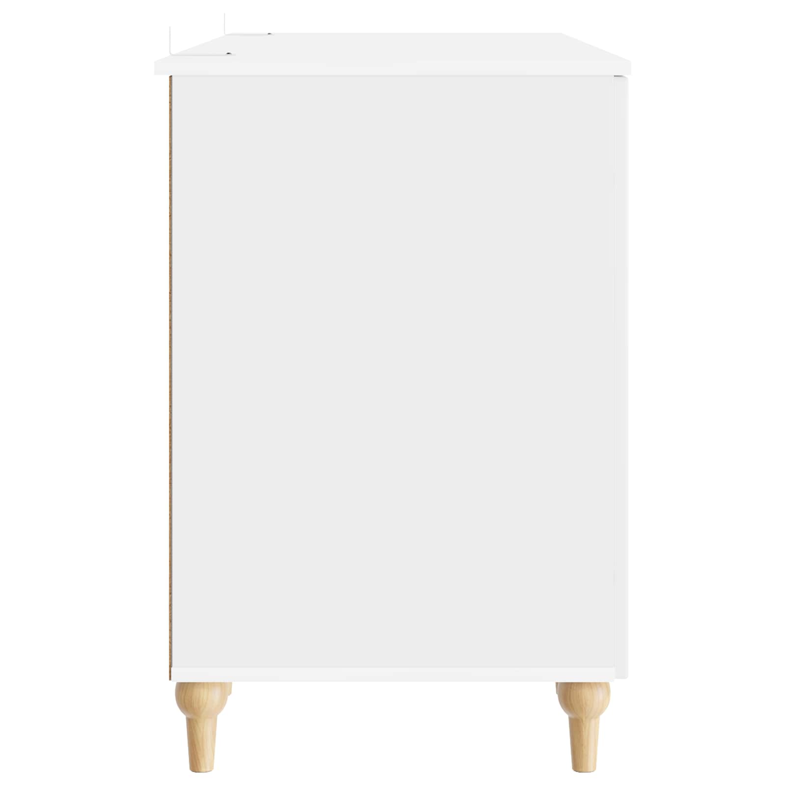 Schreibtisch Glänzend Weiß 142,5 x 50 x 75 cm Holzwerkstoff