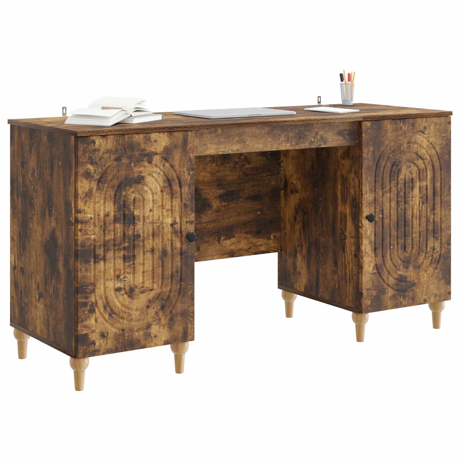 Schreibtisch Geräucherte Eiche 142,5 x 50 x 75 cm Holzwerkstoff