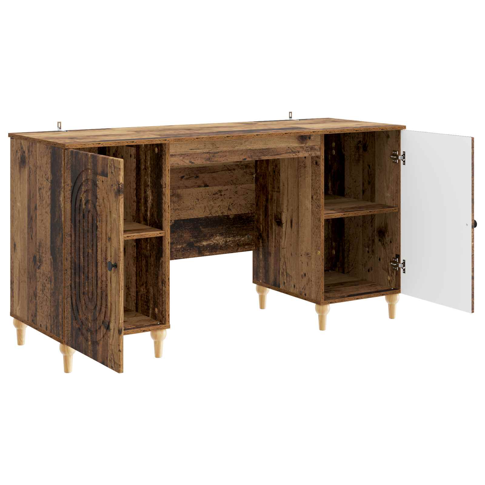 Schreibtisch mit Regal Altholz 142,5 x 50 x 75 cm Holzwerkstoff