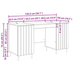 Schreibtisch mit Regal Altholz 142,5 x 50 x 75 cm Holzwerkstoff