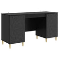 Schreibtisch Schwarz Holzwerkstoff 142,5 x 50 x 75 cm