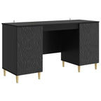 Schreibtisch Schwarz Holzwerkstoff 142,5 x 50 x 75 cm