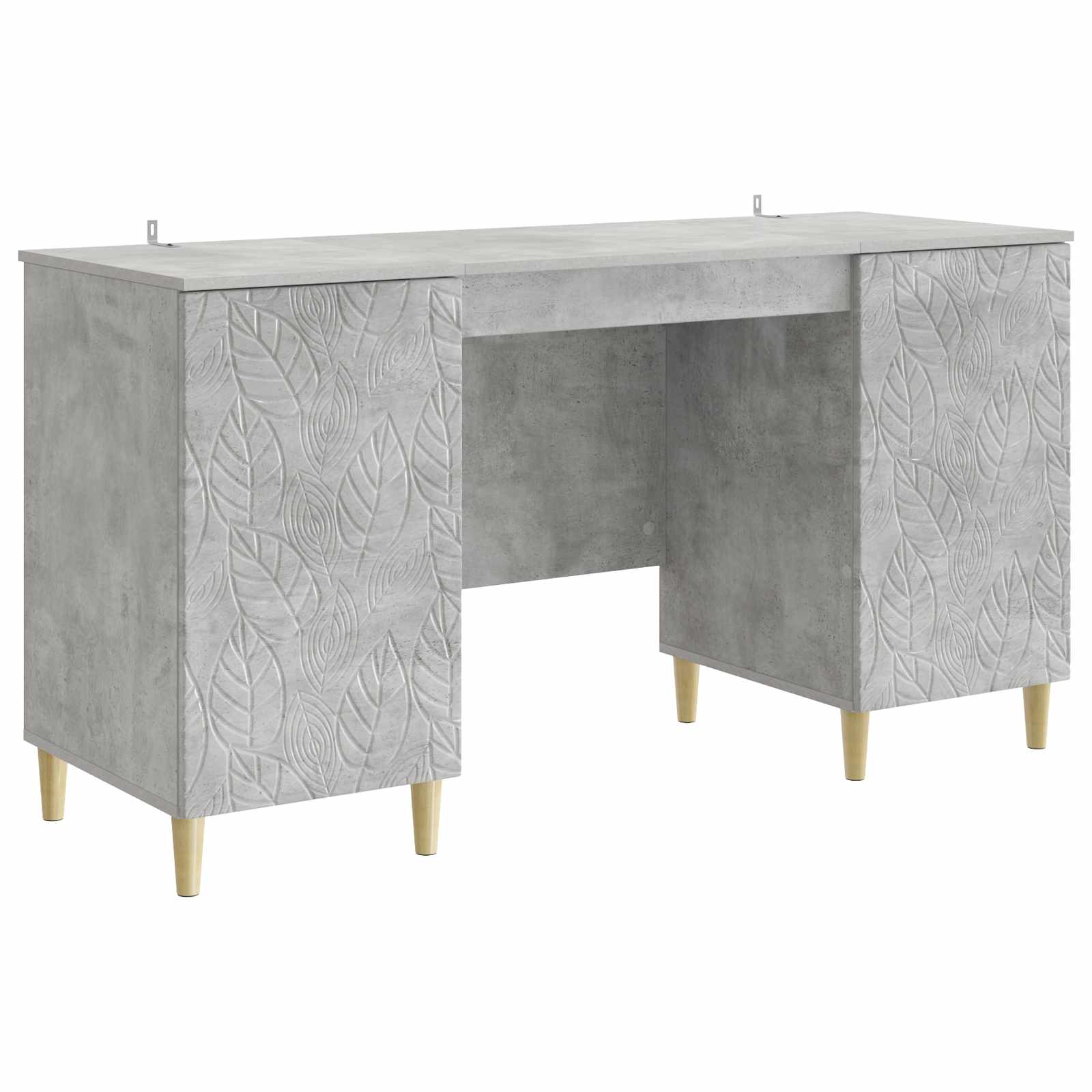Schreibtisch Betongrau Holzwerkstoff 142,5 x 50 x 75 cm