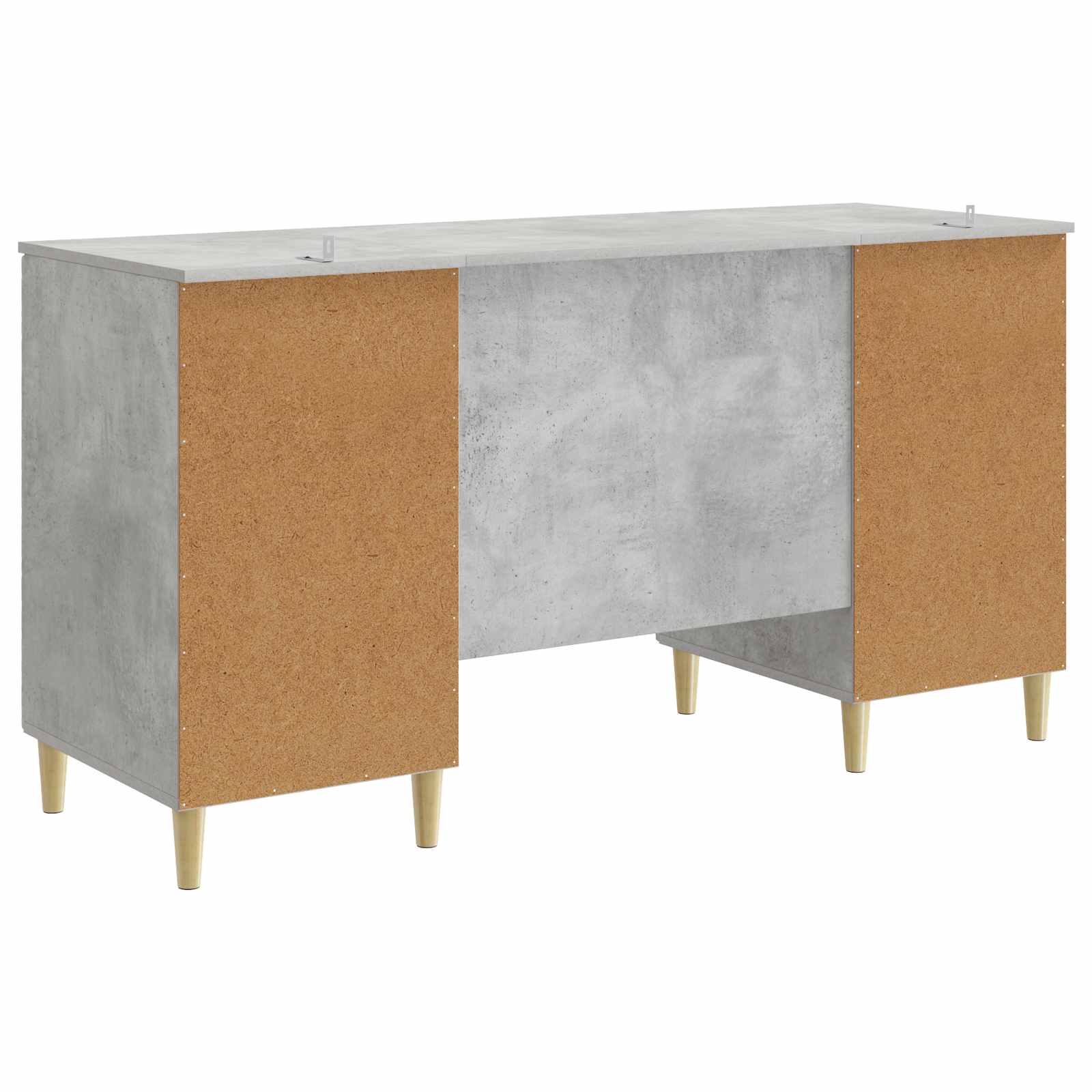 Schreibtisch Betongrau Holzwerkstoff 142,5 x 50 x 75 cm
