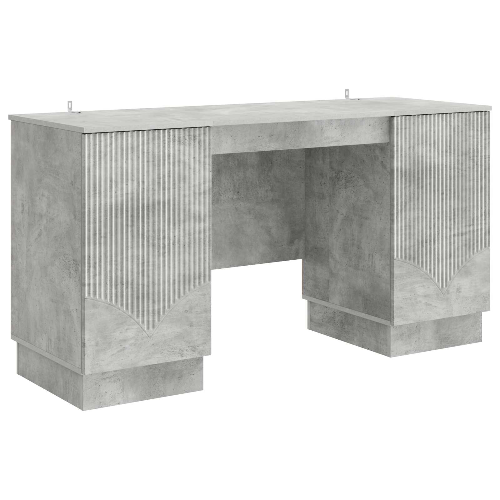 Schreibtisch mit Tür Betongrau 142,5 x 50 x 75 cm Holzwerkstoff