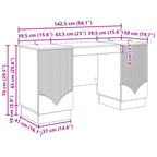 Schreibtisch Artisan-Eiche 142,5 x 50 x 75 cm Holzwerkstoff