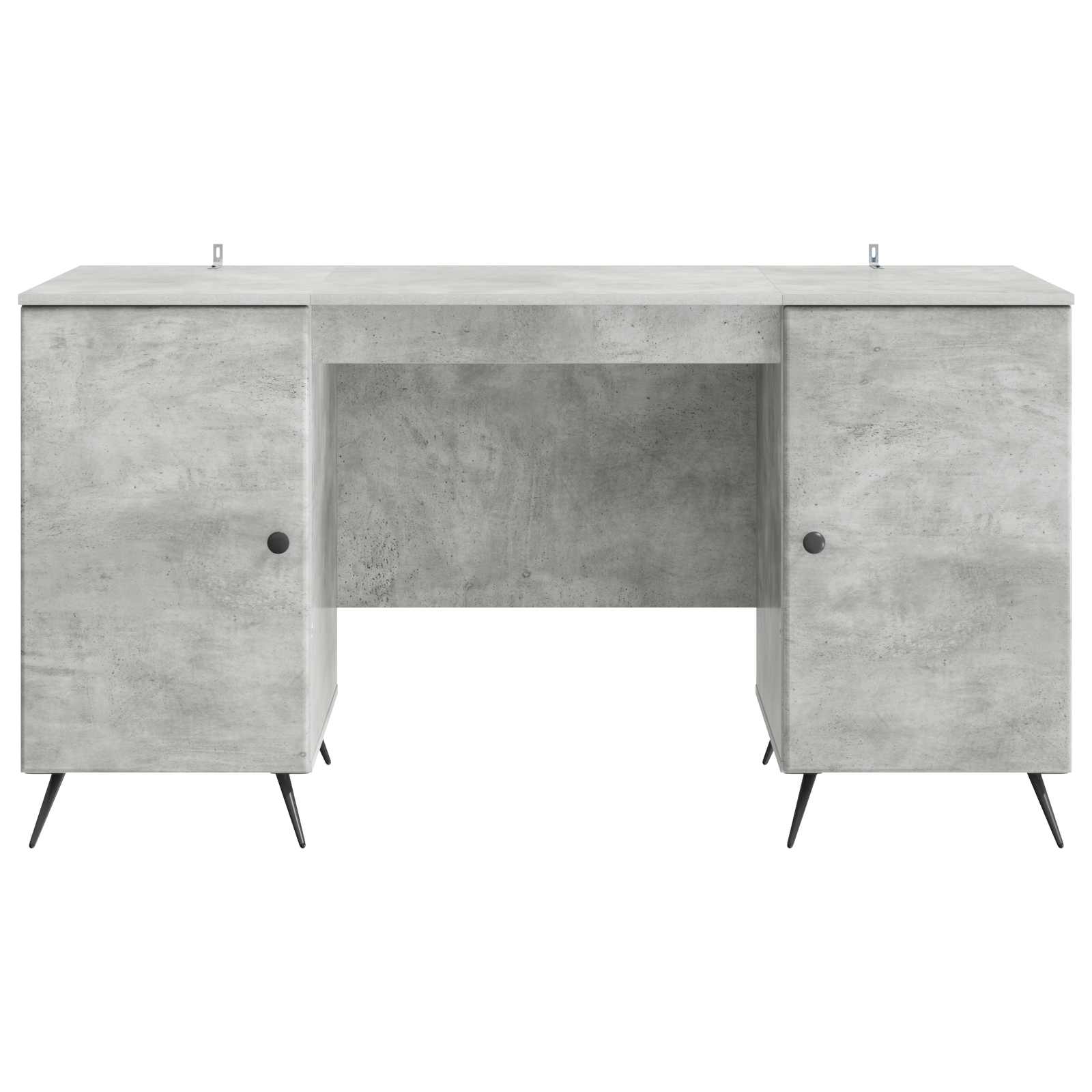 Schreibtisch mit Tür Betongrau 142,5 x 50 x 75 cm Holzwerkstoff