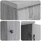 Schreibtisch Graues Sonoma 142,5 x 50 x 75 cm Holzwerkstoff