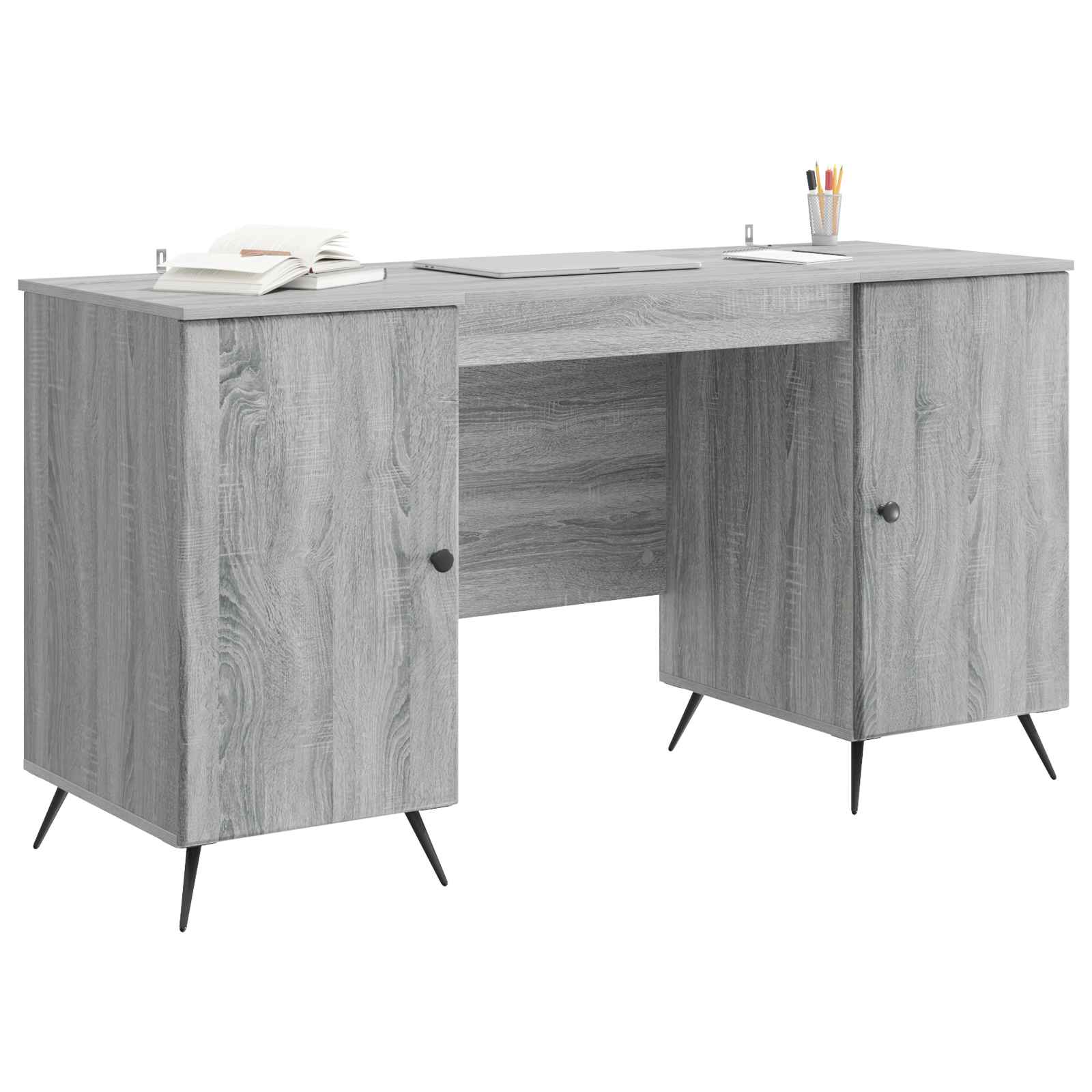 Schreibtisch Graues Sonoma 142,5 x 50 x 75 cm Holzwerkstoff